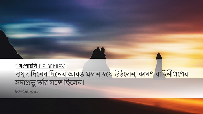 1 বংশাৱলি 11:9 BENIRV Desktop Wallpaper - দায়ূদ দিনের - Desktop Bible Verse Wallpaper