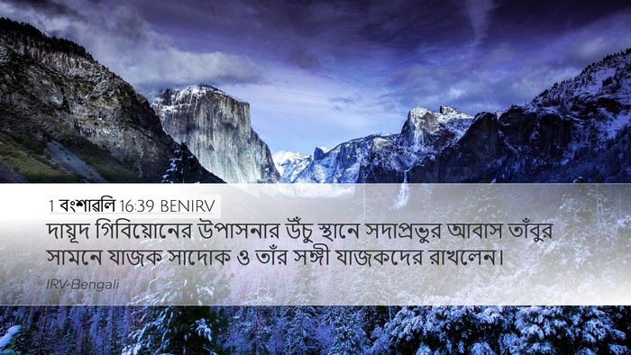1 বংশাৱলি 16:39 BENIRV Bible Verse Image