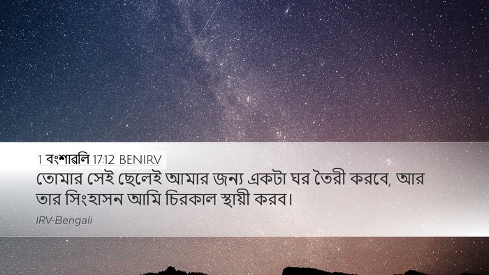 1 বংশাৱলি 17:12 BENIRV Bible Verse Image