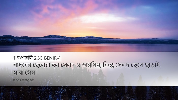 1 বংশাৱলি 2:30 BENIRV Desktop Wallpaper - নাদবের ছেলেরা হল - Desktop Bible Verse Wallpaper