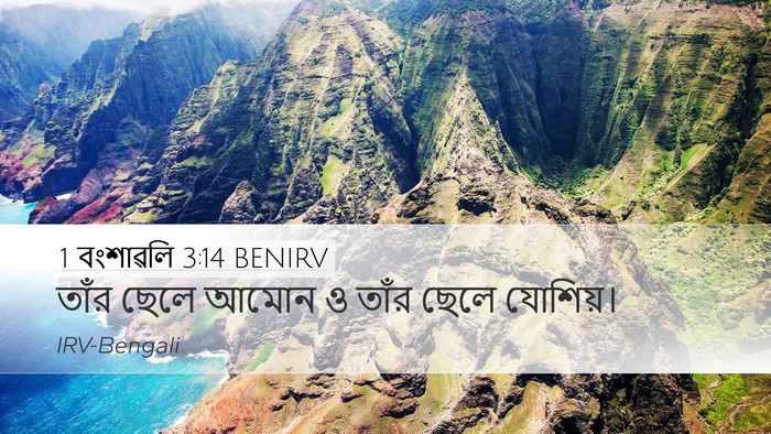 1 বংশাৱলি 3:14 BENIRV Desktop Wallpaper - তাঁর ছেলে আমোন ও - Desktop Bible Verse Wallpaper