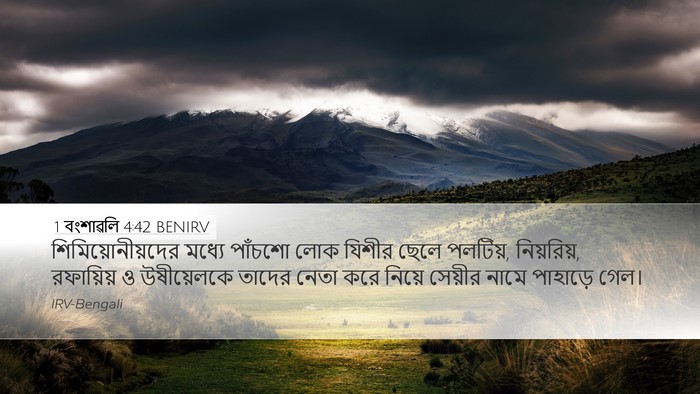 1 বংশাৱলি 4:42 BENIRV Desktop Wallpaper - শিমিয়োনীয়দের - Desktop Bible Verse Wallpaper