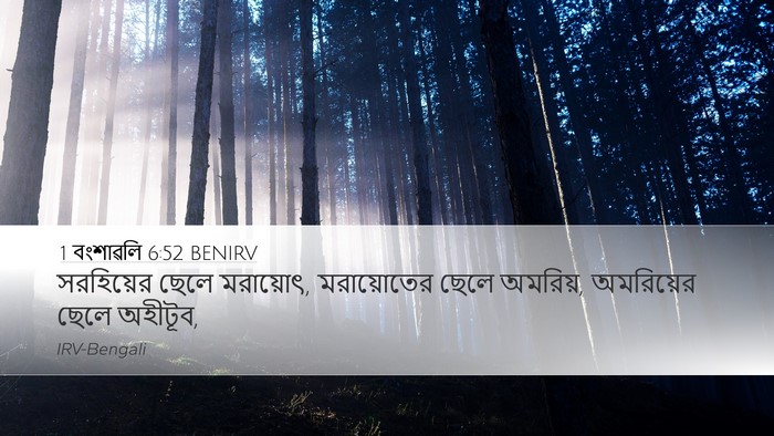 1 বংশাৱলি 6:52 BENIRV Desktop Wallpaper - সরহিয়ের ছেলে - Desktop Bible Verse Wallpaper