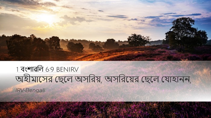 1 বংশাৱলি 6:9 BENIRV Desktop Wallpaper - অহীমাসের ছেলে - Desktop Bible Verse Wallpaper