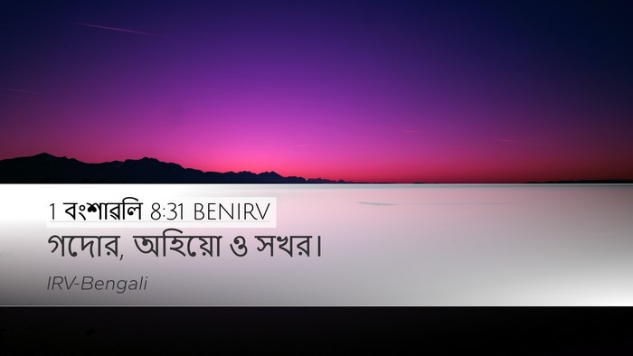 1 বংশাৱলি 8:31 BENIRV Desktop Wallpaper - গদোর, অহিয়ো ও - Desktop Bible Verse Wallpaper