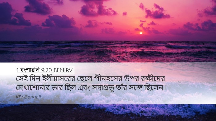 1 বংশাৱলি 9:20 BENIRV Bible Verse Image