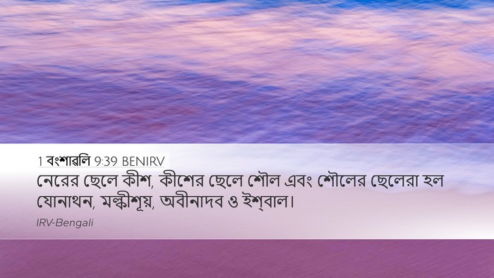 1 বংশাৱলি 9:39 BENIRV Bible Verse Image