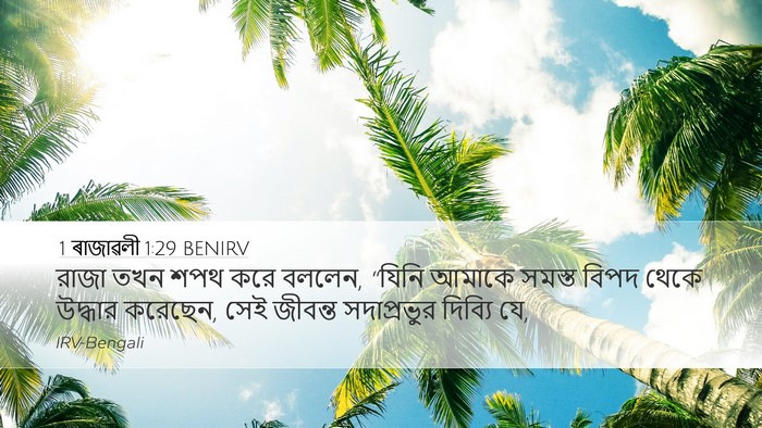 1 ৰাজাৱলী 1:29 BENIRV Bible Verse Image