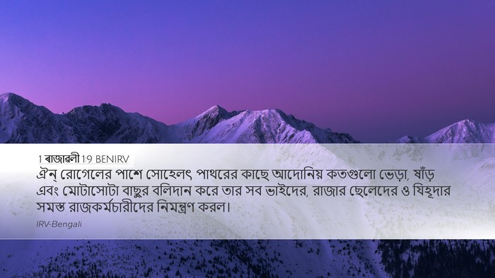1 ৰাজাৱলী 1:9 BENIRV Bible Verse Image
