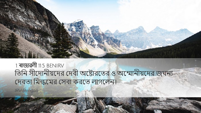 1 ৰাজাৱলী 11:5 BENIRV Bible Verse Image