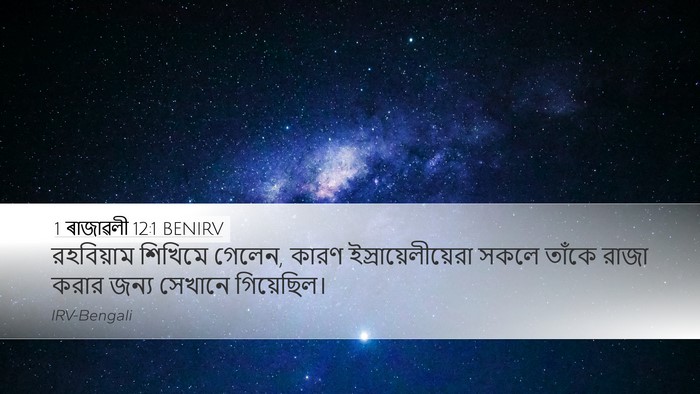 1 ৰাজাৱলী 12:1 BENIRV Bible Verse Image