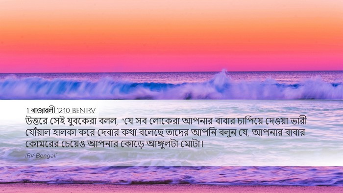 1 ৰাজাৱলী 12:10 BENIRV Bible Verse Image