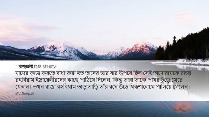 1 ৰাজাৱলী 12:18 BENIRV Bible Verse Image