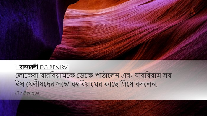 1 ৰাজাৱলী 12:3 BENIRV Bible Verse Image
