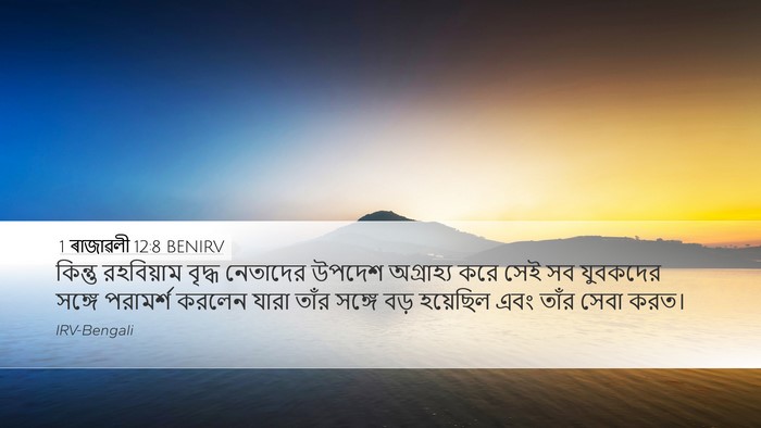 1 ৰাজাৱলী 12:8 BENIRV Bible Verse Image