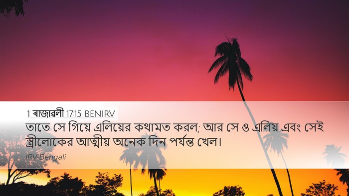 1 ৰাজাৱলী 17:15 BENIRV Bible Verse Image