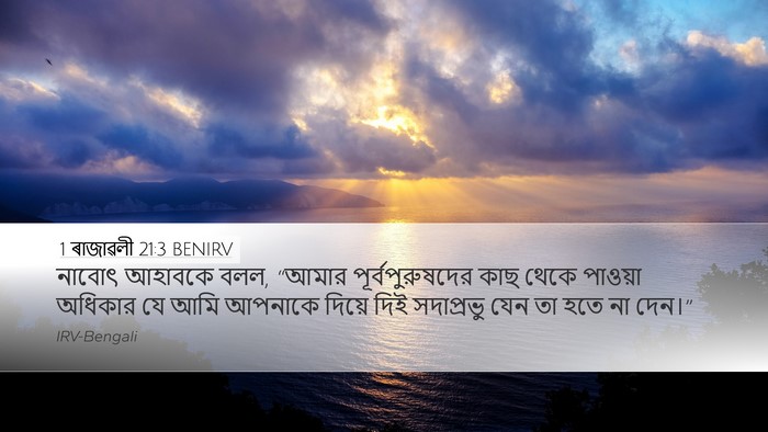 1 ৰাজাৱলী 21:3 BENIRV Bible Verse Image