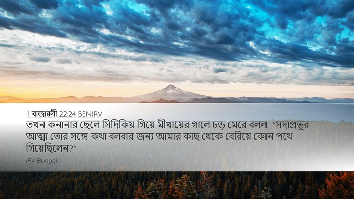 1 ৰাজাৱলী 22:24 BENIRV Bible Verse Image