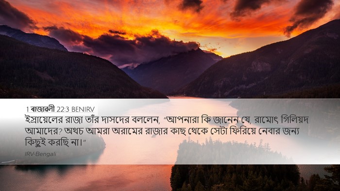 1 ৰাজাৱলী 22:3 BENIRV Bible Verse Image