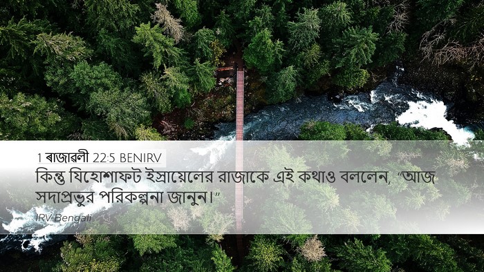 1 ৰাজাৱলী 22:5 BENIRV Bible Verse Image