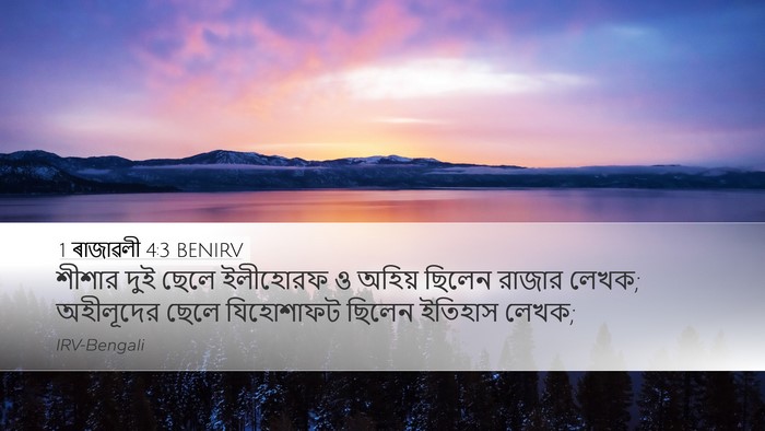 1 ৰাজাৱলী 4:3 BENIRV Bible Verse Image