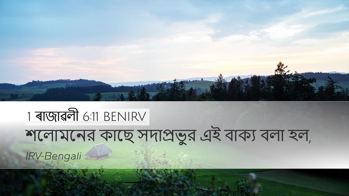 1 ৰাজাৱলী 6:11 BENIRV Desktop Wallpaper - শলোমনের কাছে - Desktop Bible Verse Wallpaper
