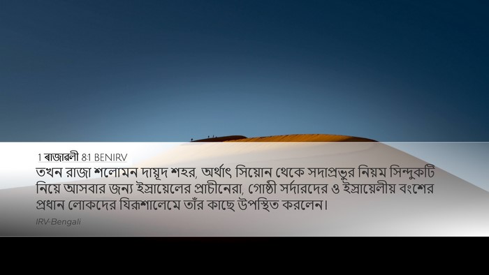 1 ৰাজাৱলী 8:1 BENIRV Bible Verse Image