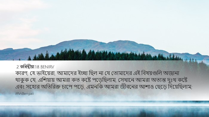 2 কৰিন্থীয়া 1:8 BENIRV Bible Verse Image