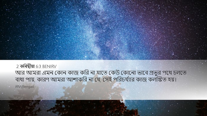 2 কৰিন্থীয়া 6:3 BENIRV Bible Verse Image