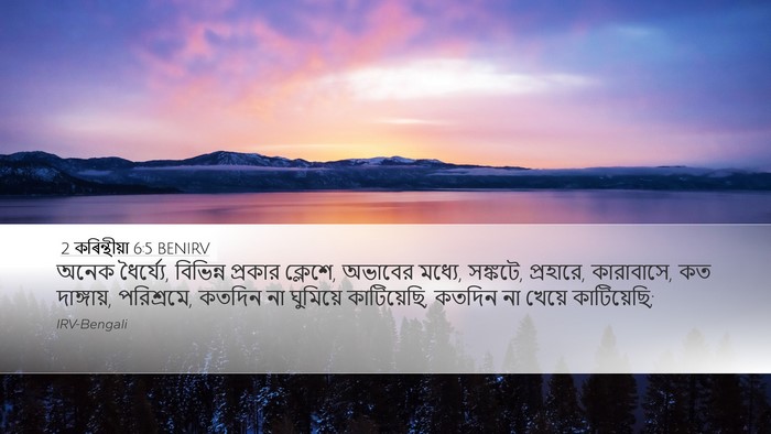 2 কৰিন্থীয়া 6:5 BENIRV Desktop Wallpaper - অনেক ধৈর্য্যে, - Desktop Bible Verse Wallpaper