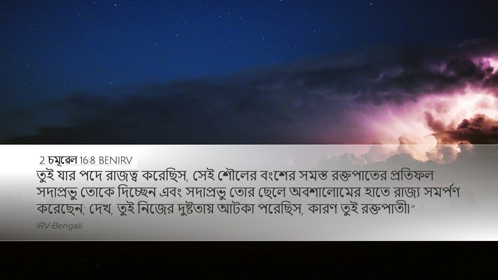 2 চমূৱেল 16:8 BENIRV Bible Verse Image