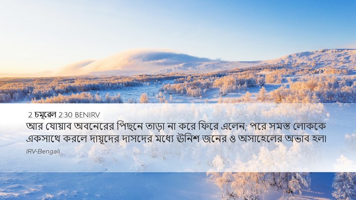 2 চমূৱেল 2:30 BENIRV Desktop Wallpaper - আর যোয়াব অবনেরের - Desktop Bible Verse Wallpaper