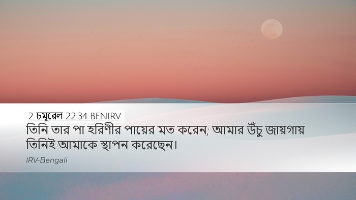 2 চমূৱেল 22:34 BENIRV Bible Verse Image