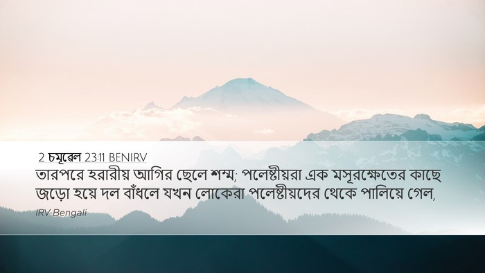 2 চমূৱেল 23:11 BENIRV Desktop Wallpaper - তারপরে হরারীয় - Desktop Bible Verse Wallpaper