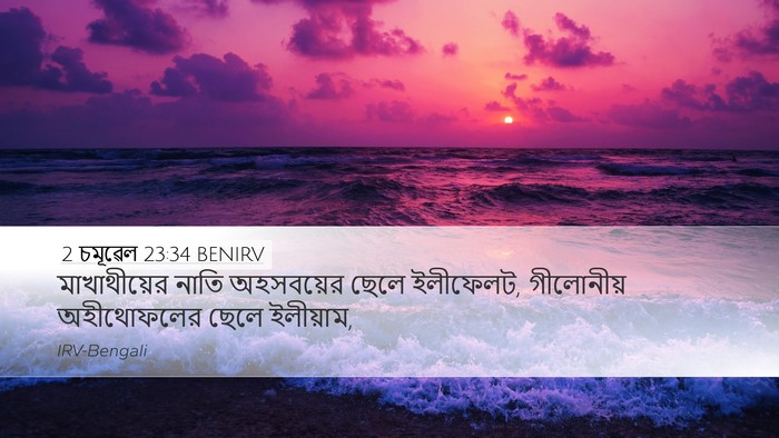 2 চমূৱেল 23:34 BENIRV Bible Verse Image