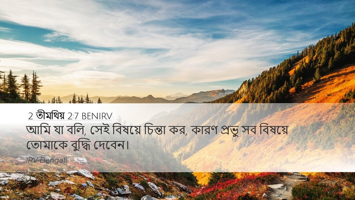 2 তীমথিয় 2:7 BENIRV Desktop Wallpaper - আমি যা বলি, সেই - Desktop Bible Verse Wallpaper