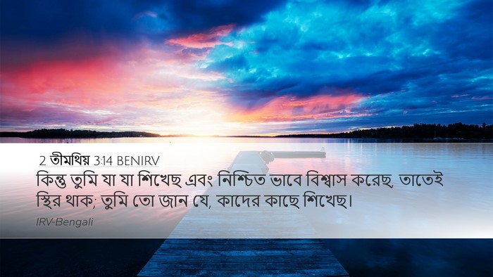 2 তীমথিয় 3:14 BENIRV Desktop Wallpaper - কিন্তু তুমি যা যা - Desktop Bible Verse Wallpaper