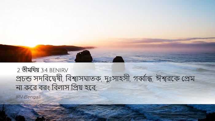 2 তীমথিয় 3:4 BENIRV Bible Verse Image