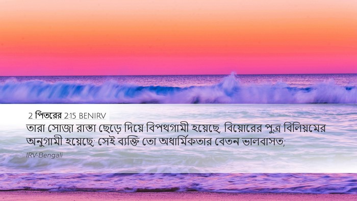 2 পিতরের 2:15 BENIRV Bible Verse Image