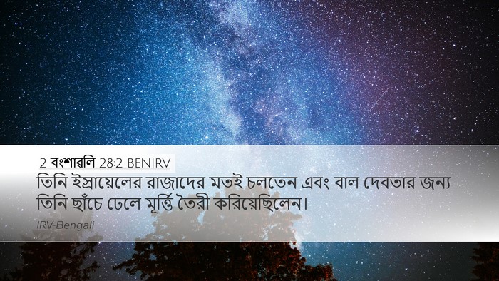 2 বংশাৱলি 28:2 BENIRV Bible Verse Image
