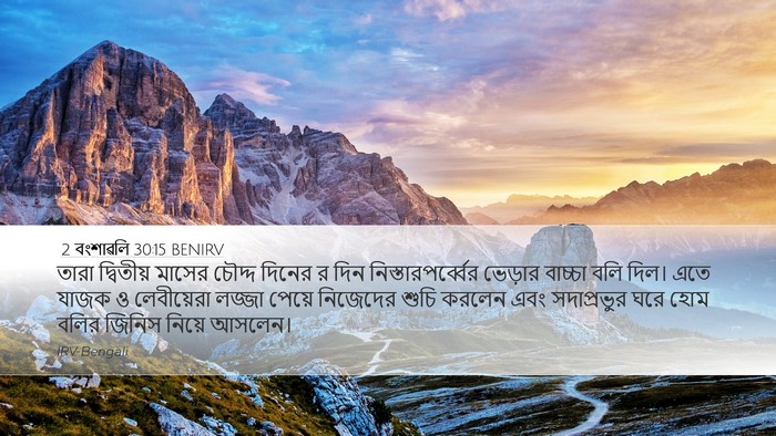 2 বংশাৱলি 30:15 BENIRV Bible Verse Image
