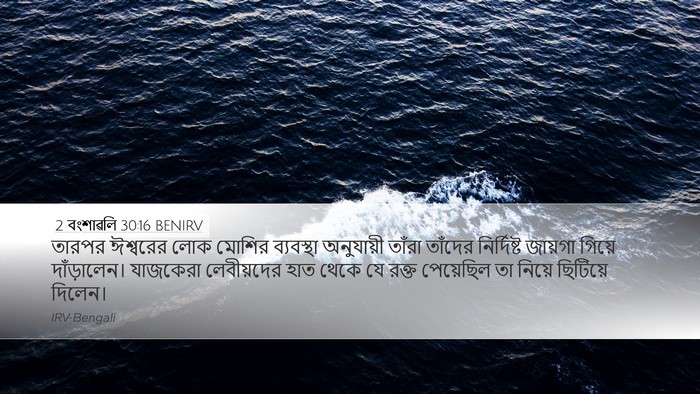 2 বংশাৱলি 30:16 BENIRV Bible Verse Image