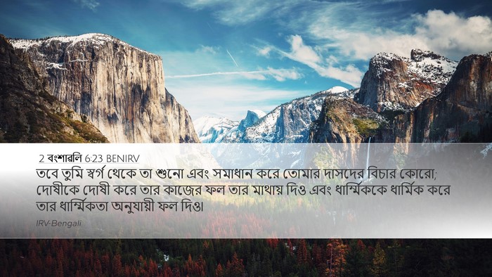 2 বংশাৱলি 6:23 BENIRV Bible Verse Image