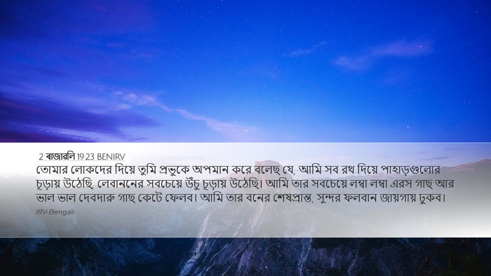2 ৰাজাৱলি 19:23 BENIRV Bible Verse Image