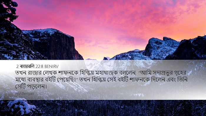 2 ৰাজাৱলি 22:8 BENIRV Bible Verse Image