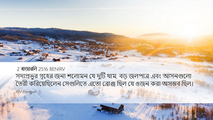 2 ৰাজাৱলি 25:16 BENIRV Desktop Wallpaper - সদাপ্রভুর গৃহের - Desktop Bible Verse Wallpaper