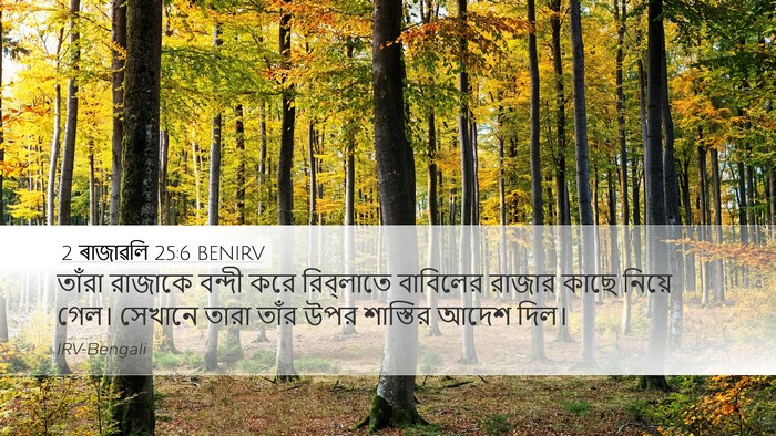 2 ৰাজাৱলি 25:6 BENIRV Bible Verse Image