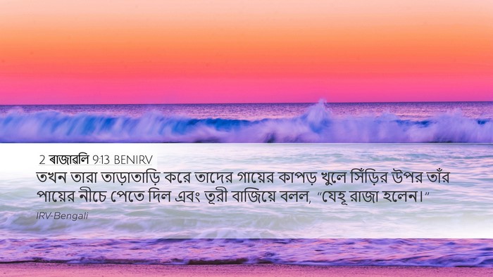 2 ৰাজাৱলি 9:13 BENIRV Bible Verse Image