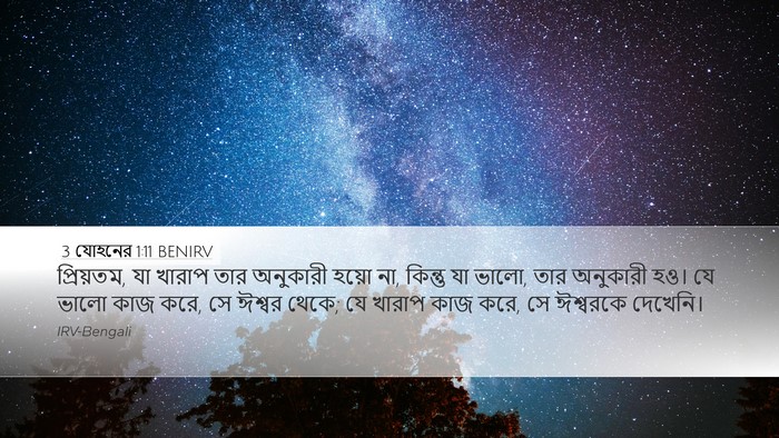 3 যোহনের 1:11 BENIRV Bible Verse Image