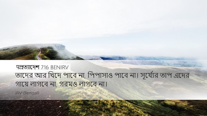 पপ্রত্যাদেশ 7:16 BENIRV Bible Verse Image